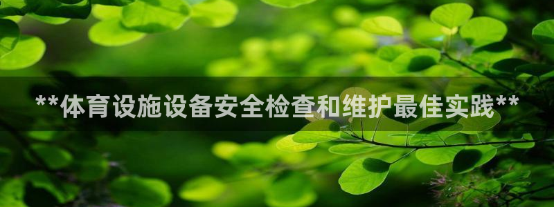 意昂体育3：**体育设施设备安全检查和维护最佳实践*