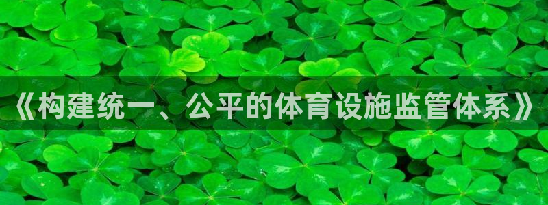 意昂体育3招商：《构建统一、公平的体育设施监管体系》